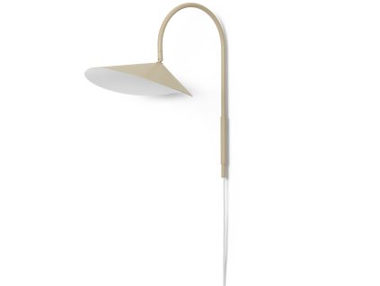 wandlamp ARUM 26 cm, kasjmier, aluminum, stevig LIVING