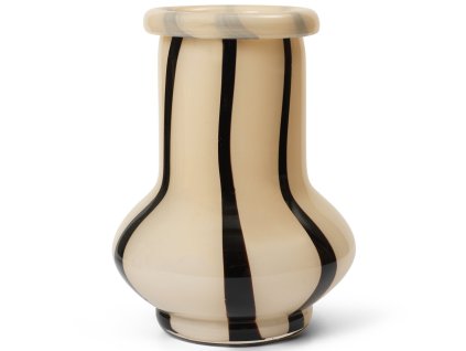 Vaas RIBAN 24 cm, beige, glas, stevig LIVING