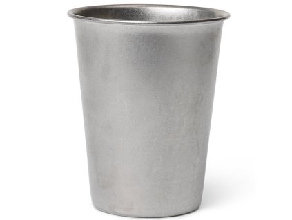 Cup TUMBLED 300 ml, zilver, roestvrij staal, stevig LIVING