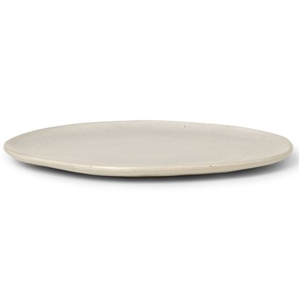 Dineerbord FLOW 27 cm, wit, aardewerk, stevig LIVING