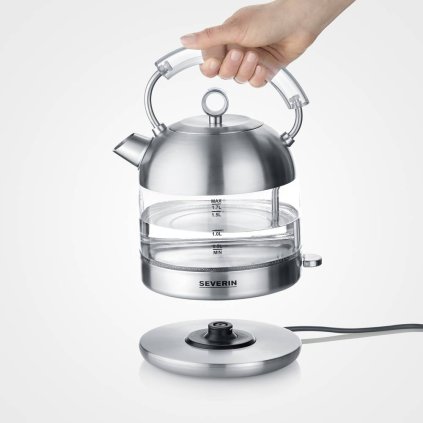 Retro waterkoker WK 3459 Severin 1,7 l zilver
