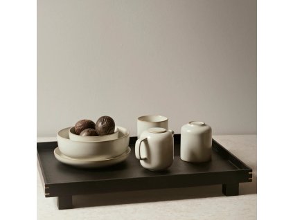 Dessertbordje SEKKI 18,5 cm, creme, aardewerk, stevig LIVING