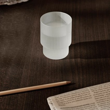 Waterglas RIPPLE 200 ml, set van 4 stuks, wit, stevig LIVING