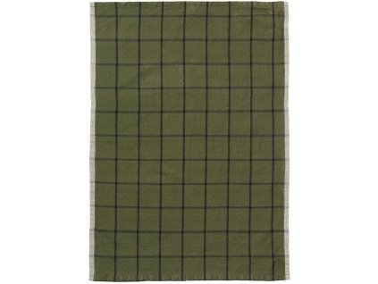 Theedoek HALE 50 x 70 cm, groen, katoen / linnen, stevig LIVING