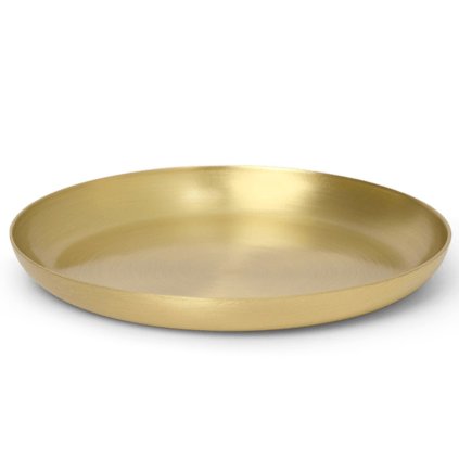 Decoratief dienblad BASHO 9,5 cm, messing, stevig LIVING