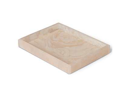 Decoratief dienblad MIST 20 x 15 cm, roze, hars, stevig LIVING