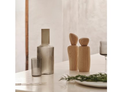 Peper- of zoutmolen CAIRN 21 cm, licht bruin, hout, stevig LIVING