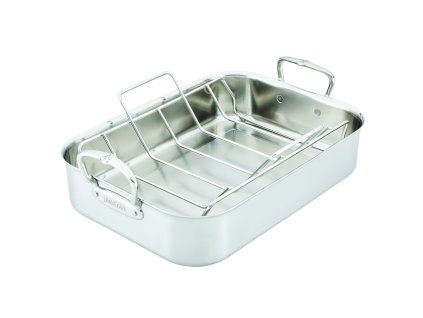 Braadpan PROBOND 36 x 31 cm, met rooster, roestvrij staal, Hestan