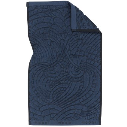 Gezichtsdoekje DODO PAVONE 30 x 50 cm, blauw, katoen, Moooi