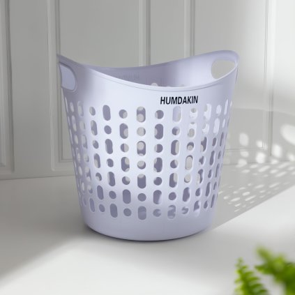 Wasmand 40 cm, blauw, plastic, Humdakin