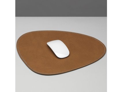 Muismat CURVE BULL 28 x 34 cm, naturel, leer, LIND DNA