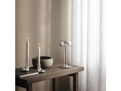 Dinerkaarskandelaar MELLOW 12 cm, zilver, roestvrij staal, Eva Solo