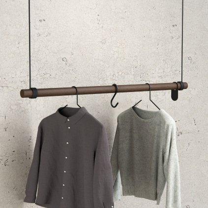 Kapstok SWING 110 cm, donker bruin, hout, LIND DNA