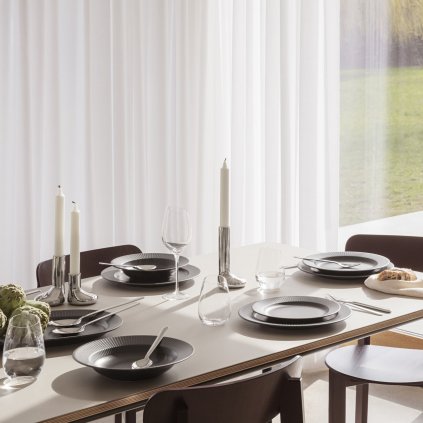 Dineerbord LEGIO NOVA 28 cm, zwart, aardewerk, Eva Solo