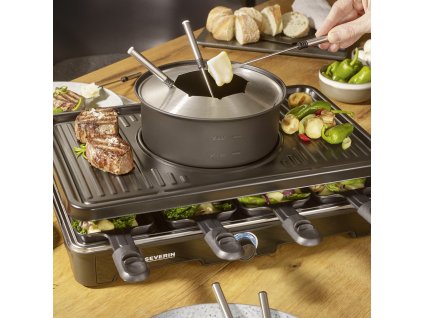 Raclette-set RG 2347 1400 W, zwart, Severin