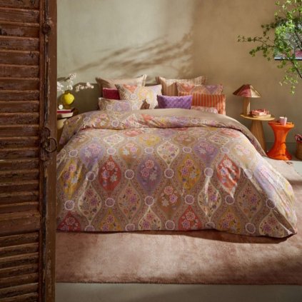 Eenpersoons beddengoedset ORNAMENTO RAMO 140 x 200 cm, veelkleurig, perkalkatoen, Pip Studio