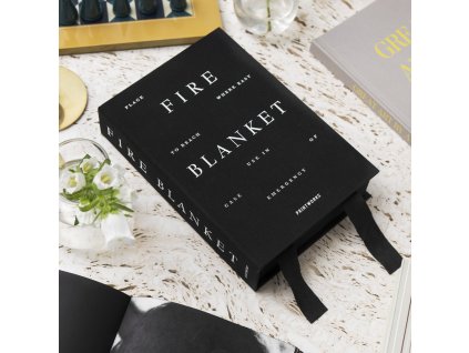 Brandblusser plaid, zwart, laminaat, Printworks