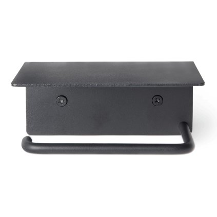 Wc-rolhouder DORA 14 cm, zwart, roestvrij staal, stevig LIVING