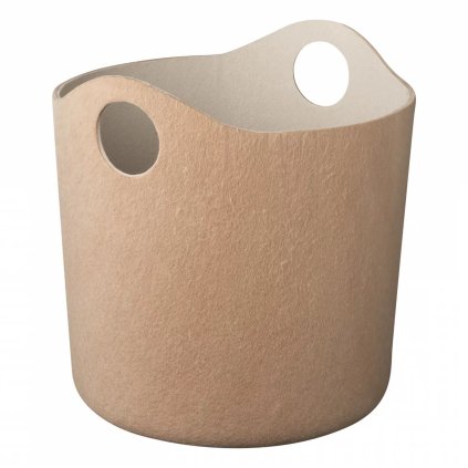 217421 ulozny kos tiggy 42 x 44 cm svetle hneda plst blomus