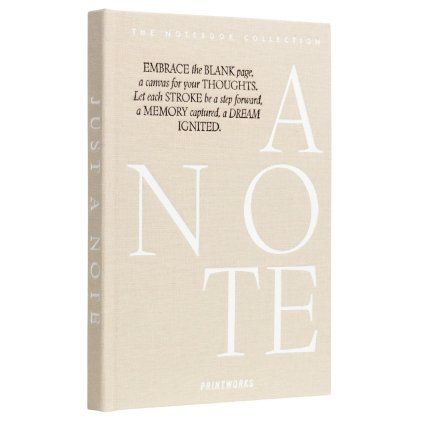 Notitieboekje JUST A NOTE, beige, Printworks