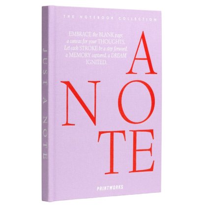 Notitieboekje JUST A NOTE, paars, Printworks