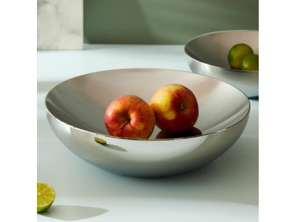 Fruitschaal DOUBLE 32 cm, zilver, roestvrij staal, Alessi