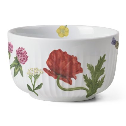 Serveerschaal HAMMERSHOI SUMMER - WILD FLOWERS 12 cm, wit, porselein, Kähler