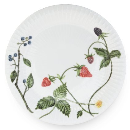 Dessertbordje HAMMERSHOI SUMMER - SUMMER BERRIES 22 cm, wit, porselein, Kähler