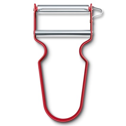 Groenteschiller REX 11 cm, recht lemmet, rood, aluminum, Victorinox