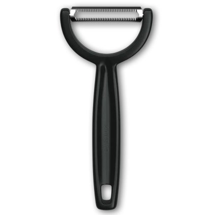 Groenteschiller YPSO 16 cm, gekarteld lemmet, zwart, plastic, Victorinox