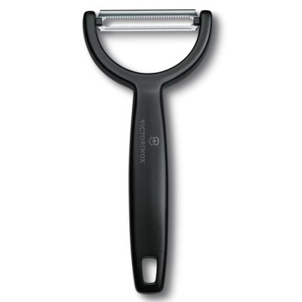 Groenteschiller YPSO 16 cm, gekarteld lemmet, zwart, plastic, Victorinox