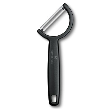 Groenteschiller RHO 16 cm, recht blad, zwart, plastic, Victorinox