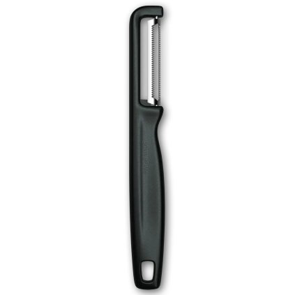 Groenteschiller IOTA 16 cm, gekarteld lemmet, zwart, plastic, Victorinox