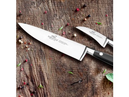 Koksmes IDEAL 20 cm, roestvrijstalen klinknagels, zwart, Lion Sabatier