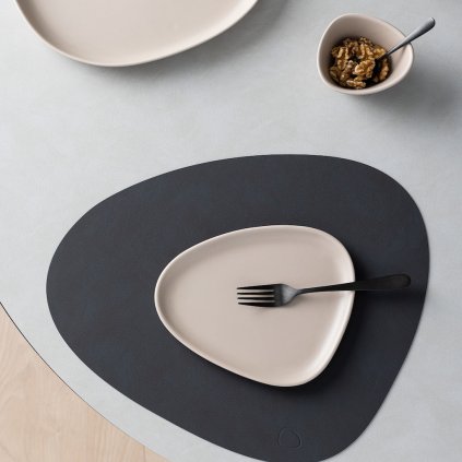 Ontbijbordje CURVE 22 cm, zand, aardewerk, LIND DNA