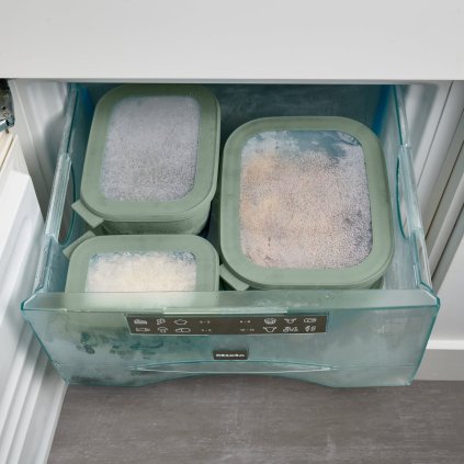 Voedselbewaarbakje CIRQULA RECT L, set van 3 stuks, noordelijke salie, plastic, Mepal