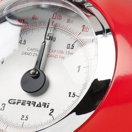 Analoge keukenweegschaal ASKA 22 cm, rood, G3Ferrari
