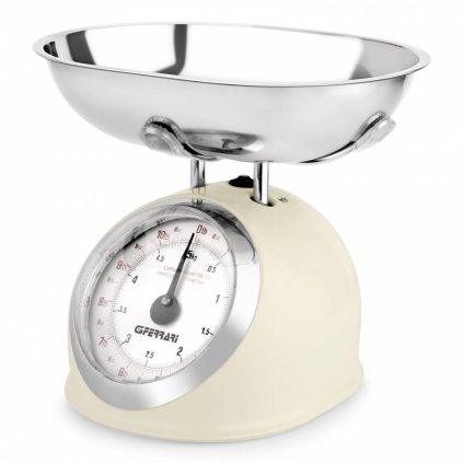 Analoge keukenweegschaal ASKA 22 cm, ivoor, G3Ferrari