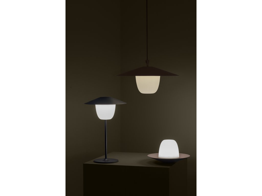 Draagbare tafellamp ANI 33 cm, LED, warm grijs, Blomus