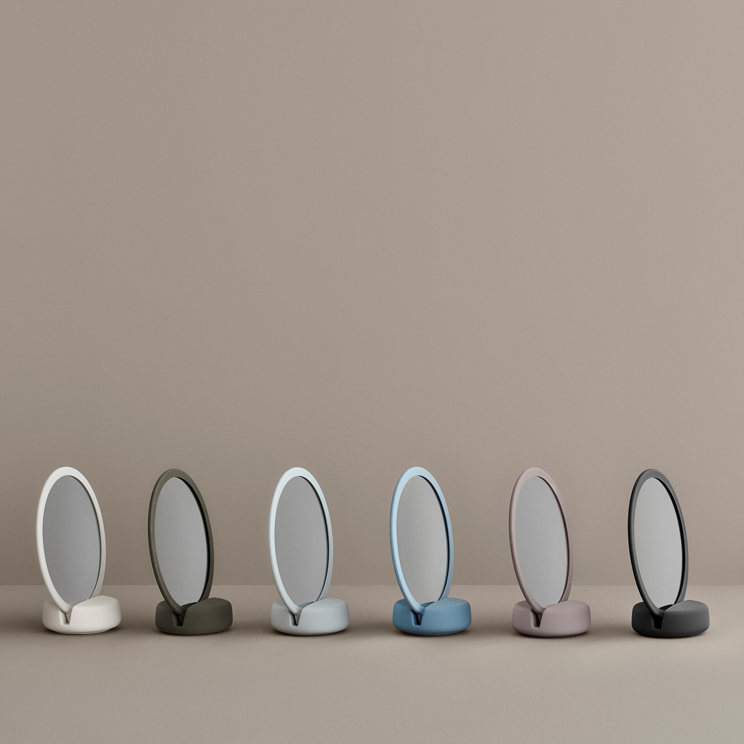 Cosmeticaspiegel SONO, donkergrijs, Blomus