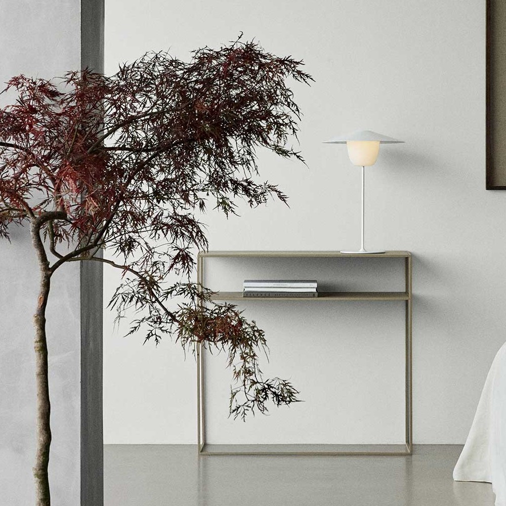 Draagbare tafellamp ANI 33 cm, LED, oud roze, Blomus