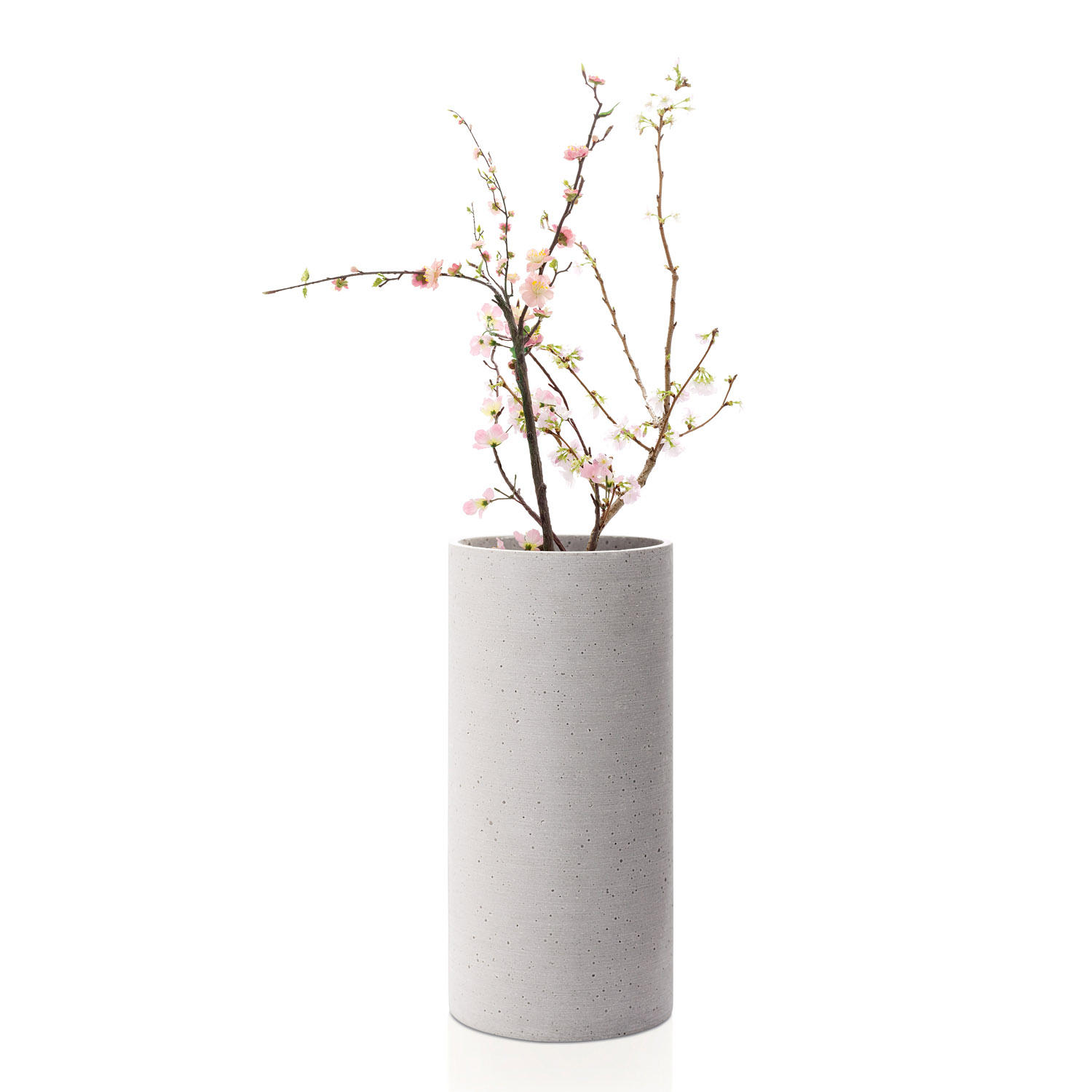 Vaas COLUNA L, 29 cm, lichtgrijs, Polystone, Blomus