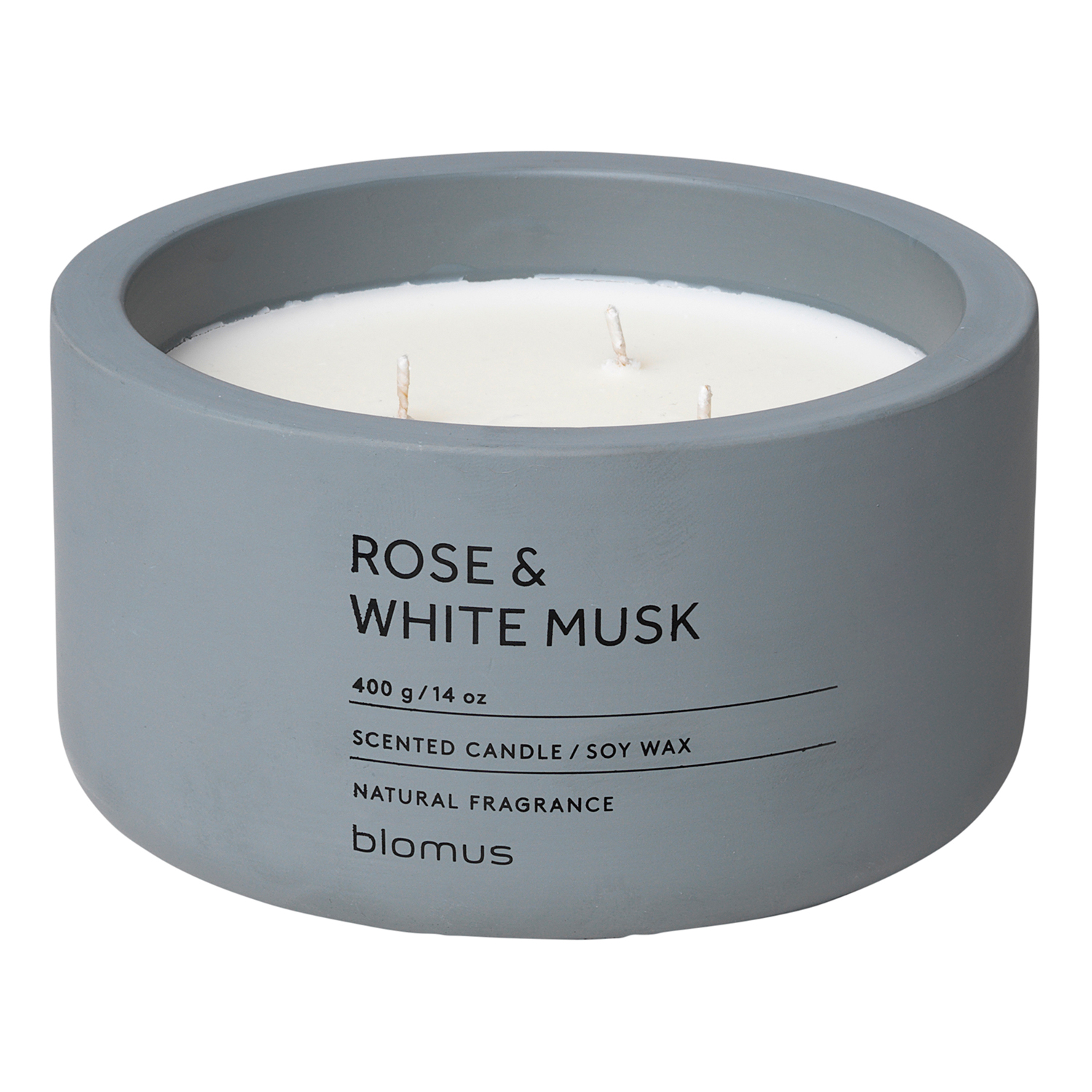 Geurkaars FRAGA ⌀ 13 cm, Rose & White Musk, Blomus