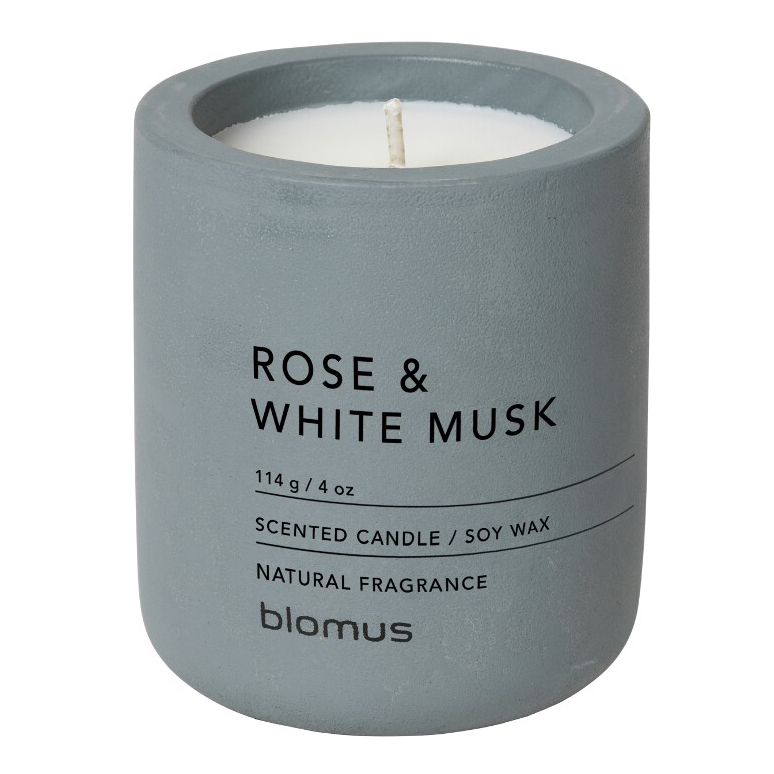 Geurkaars FRAGA ⌀ 6,5 cm, Rose & White Musk, Blomus