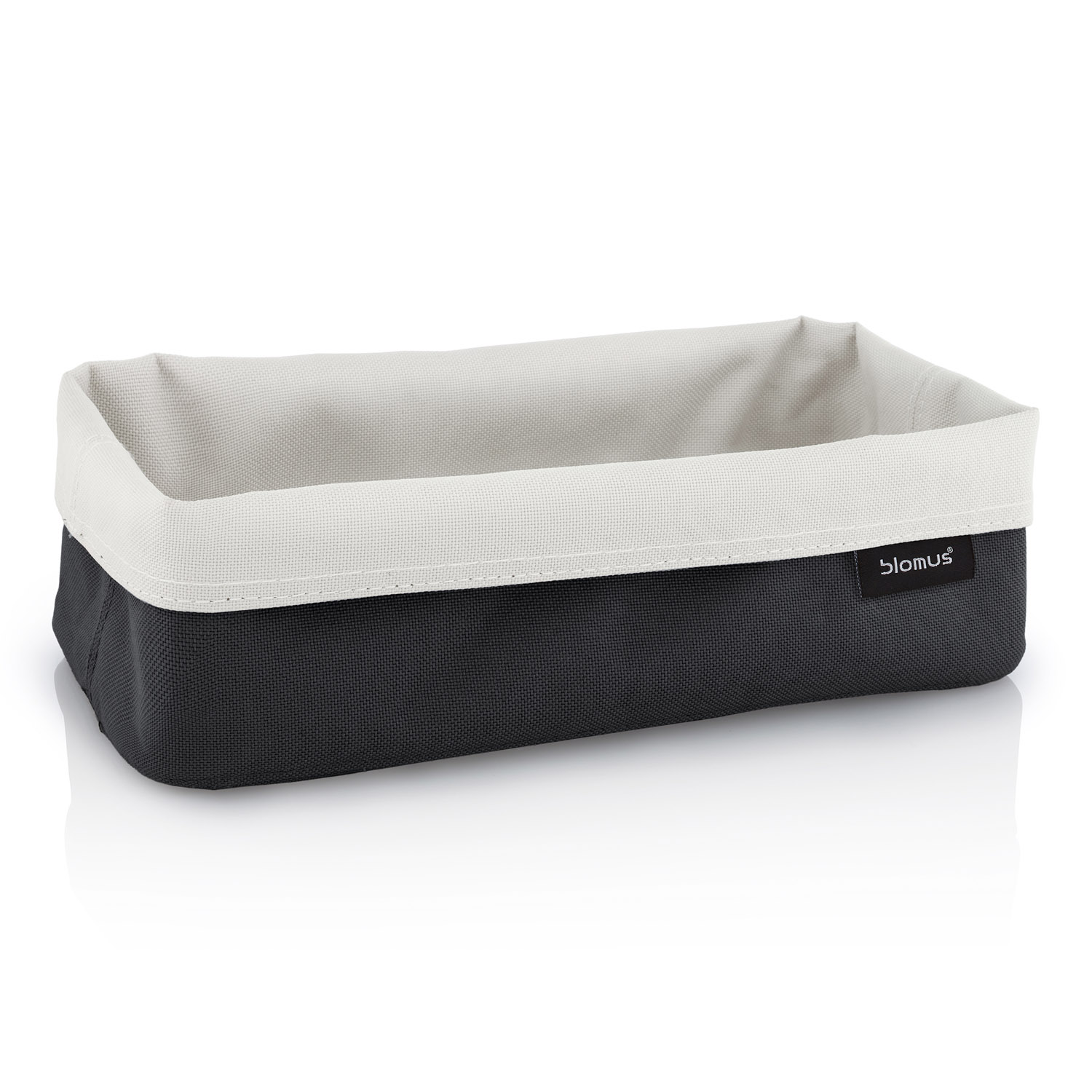 Opbergmandje ARA L 23 cm, dubbelzijdig, zand/antraciet, Blomus