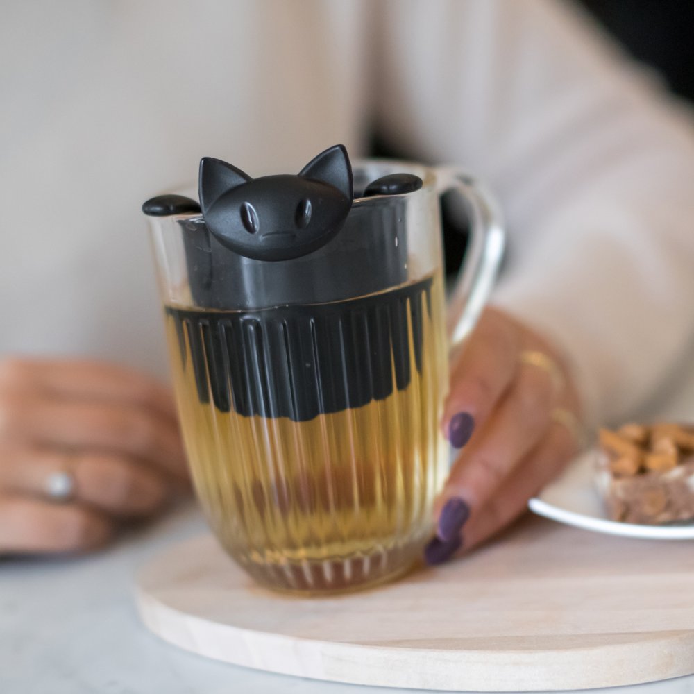 Thee-infuser MIAOU, kosmisch zwart, Koziol