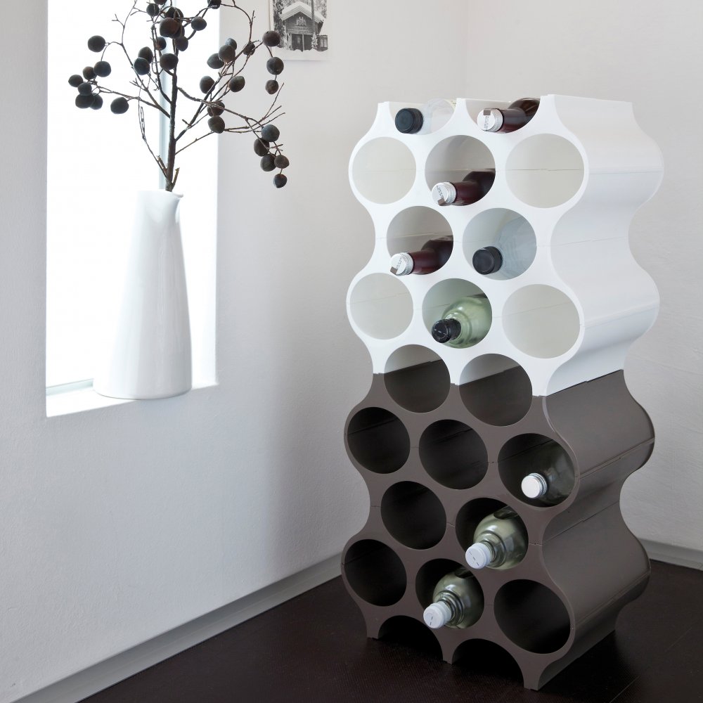 Tafel-wijnrek SET-UP, kosmisch zwart, Koziol