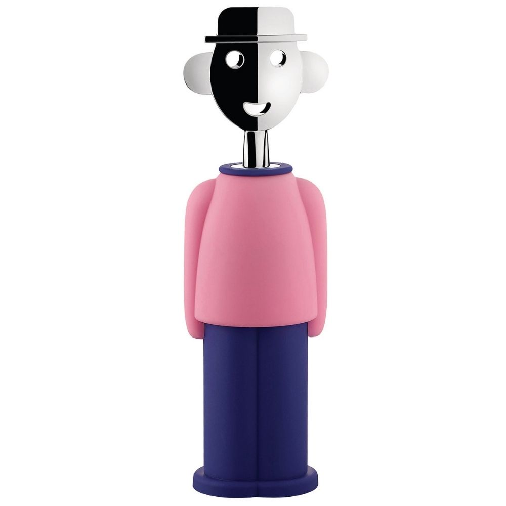 Kurkentrekker ALESSANDRO M., roze en donkerblauw, Alessi