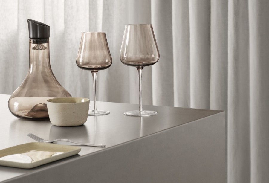 Rode wijnglas BELO, set van 2 stuks, 200 ml, bruin, Blomus