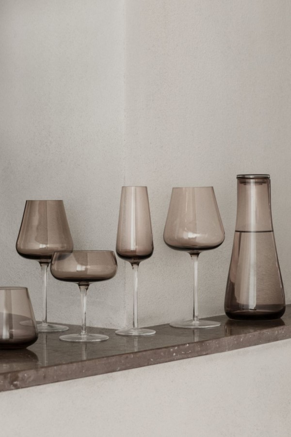 Rode wijnglas BELO, set van 2 stuks, 200 ml, bruin, Blomus